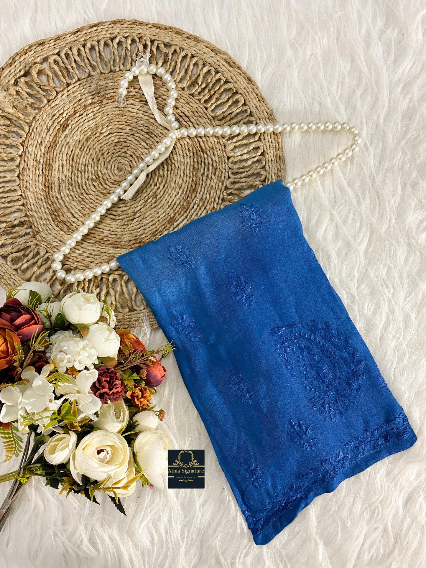 Ombre dyed chikankari kurti palazzo duppata set
