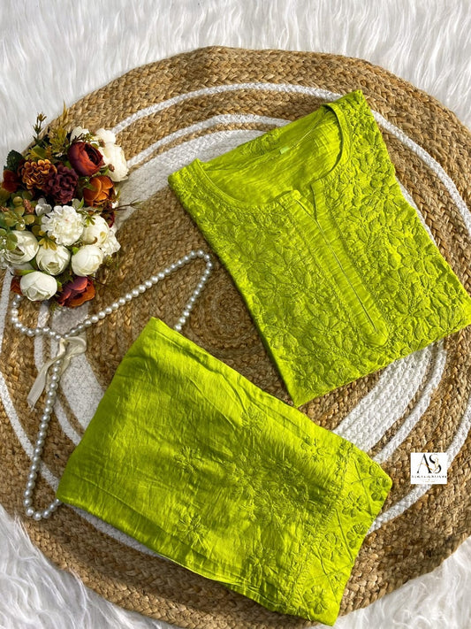 Akriti Chanderi Silk Coord Set
