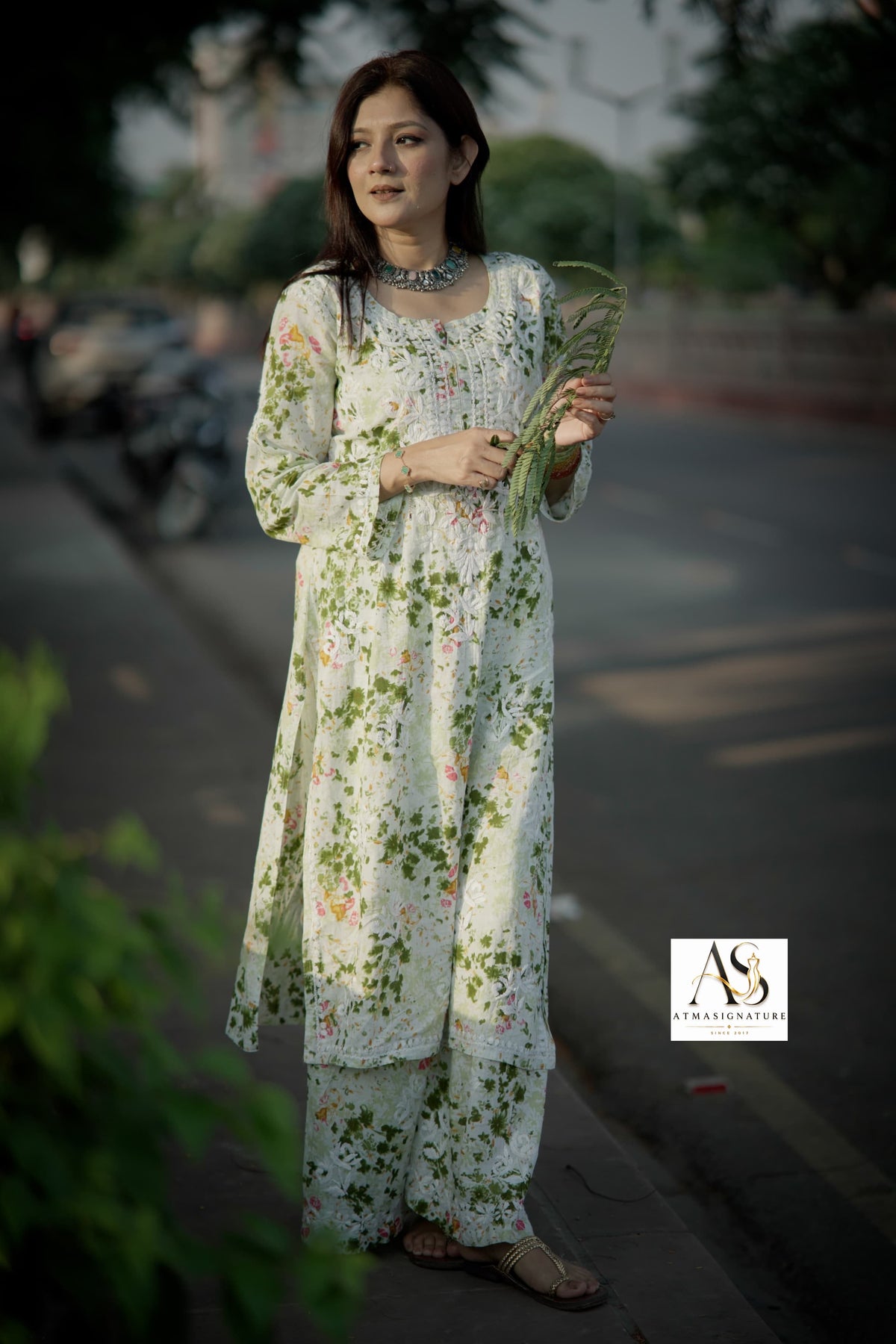 Radhika Mal Cotton Chikankari Coord Set