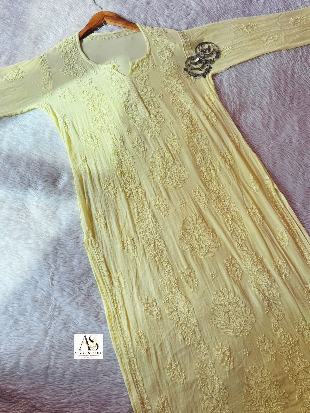 Premium Viscose Georgette Bhakiya Chikankari Kurti