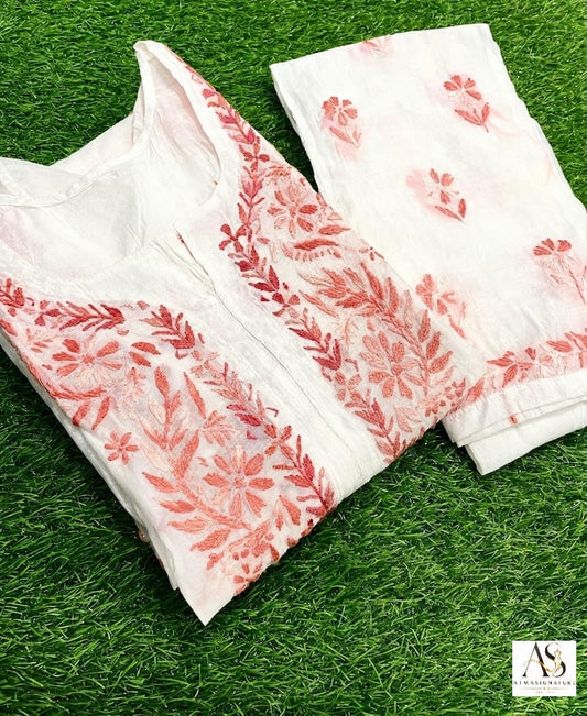 Chanderi kurti palazzo Inner set