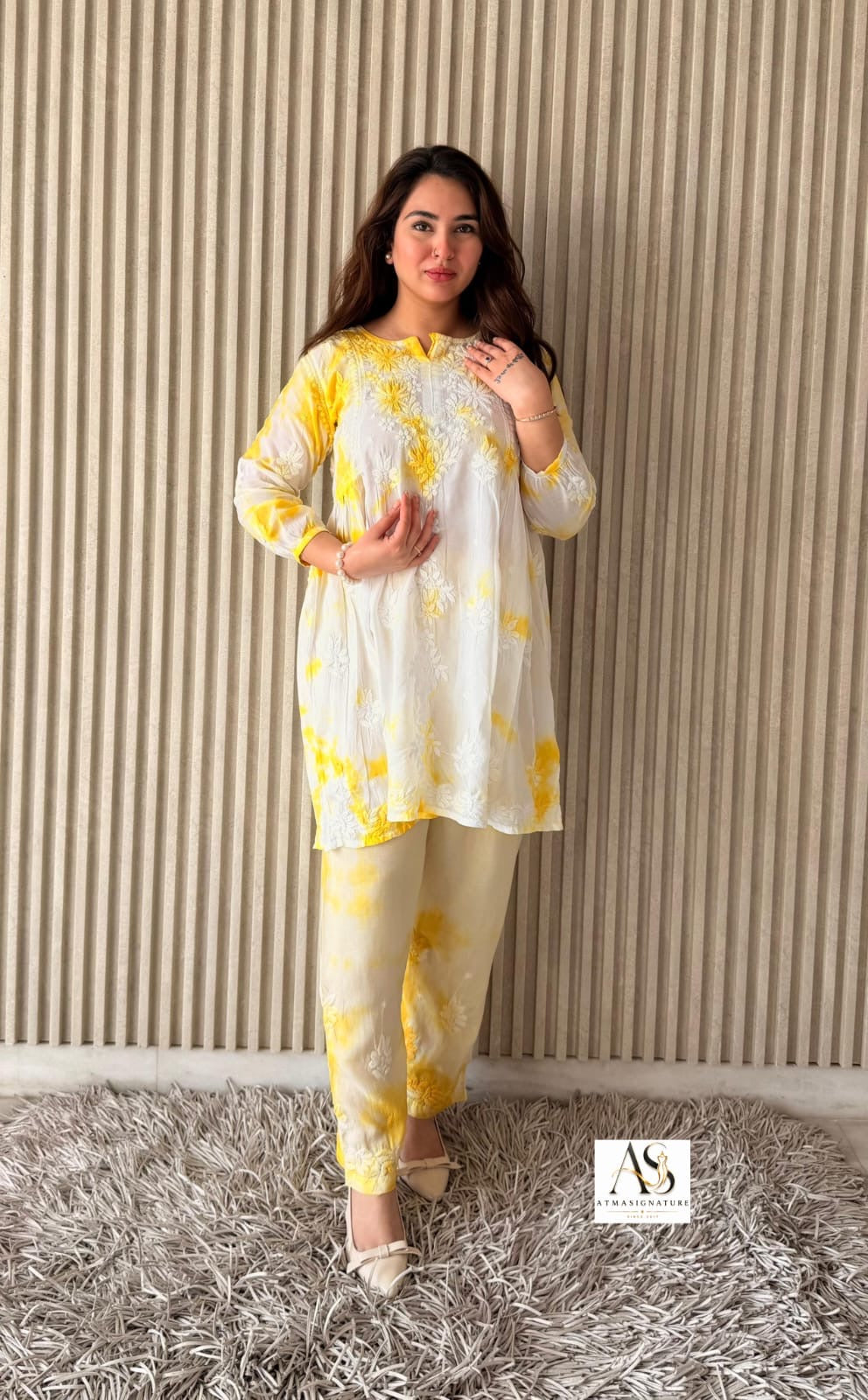 Noor Tye & Dye chikankari Coord Set