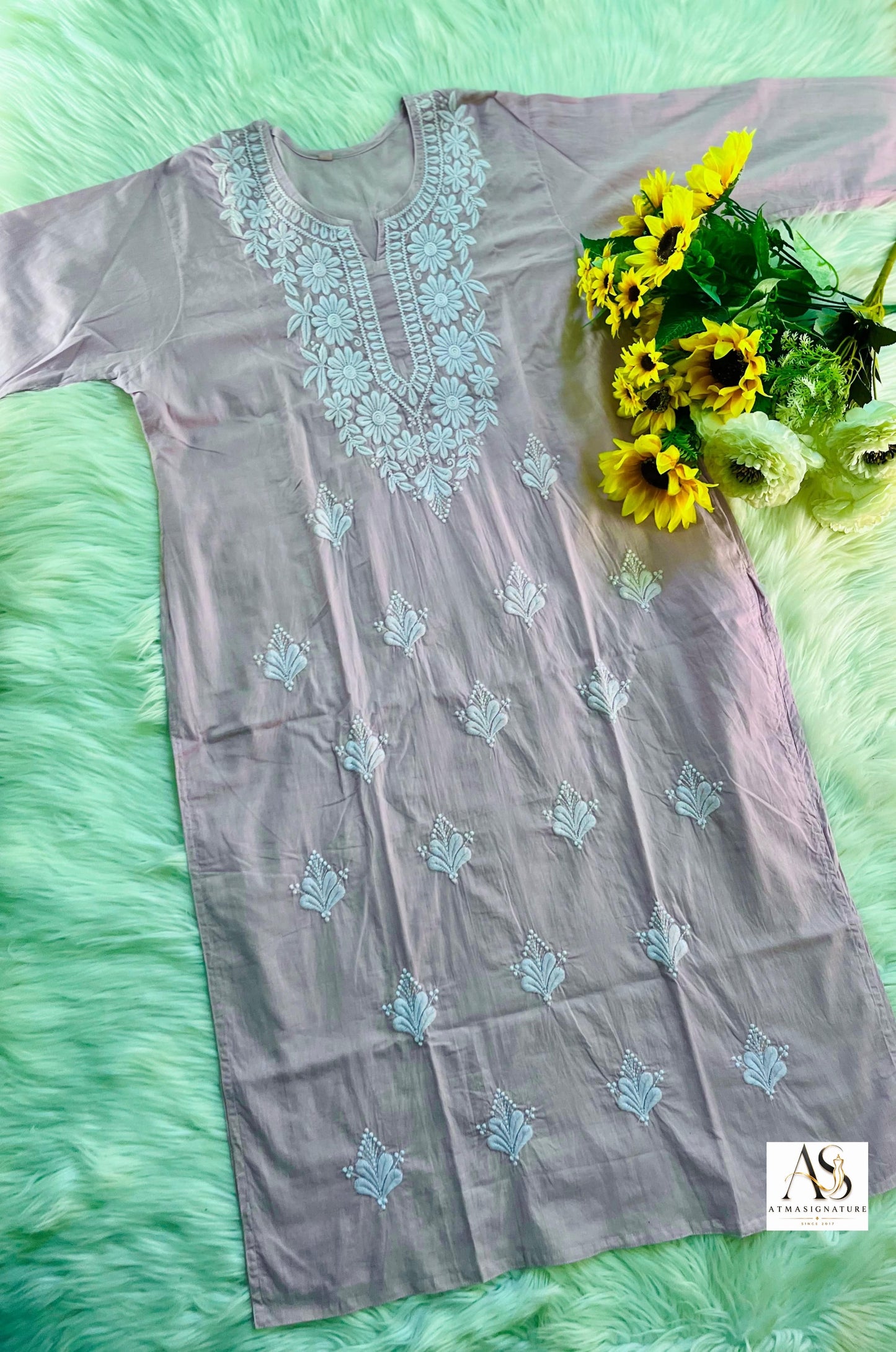 Zara soft cotton embroidered set