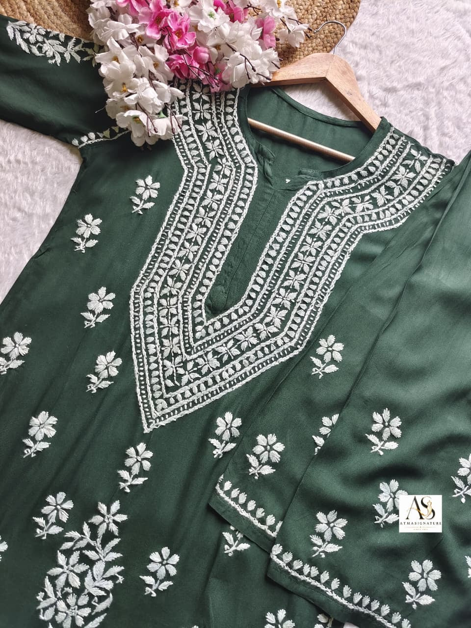 Aanya Chikankari Kurti Palazzo Set