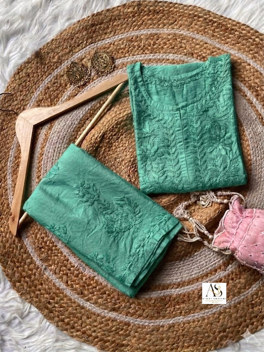 Simran Chanderi Silk Coord Set