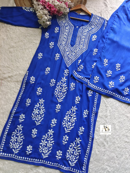 Aanya Chikankari Kurti Palazzo Set