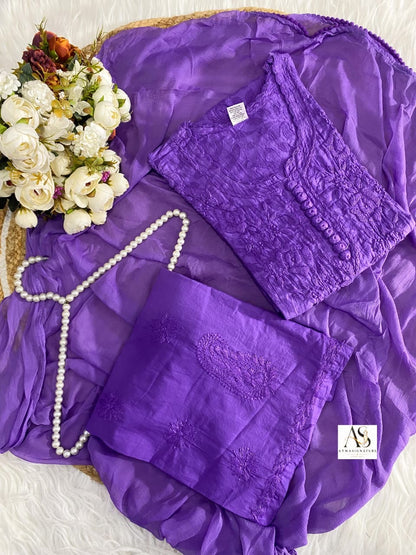 Alana Brasso Cotton Chikankari  Suit Set ✨