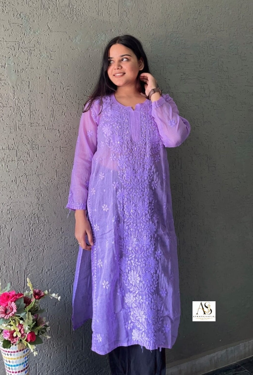 Alia Kota Doriya Mukaish Handworked Chikankari Kurti ✨