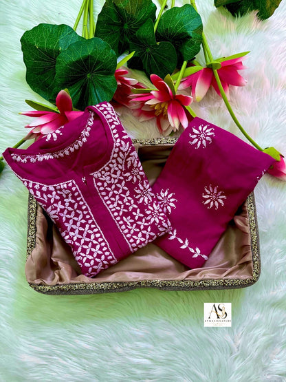 Zainab chikankari kurti palazzo set