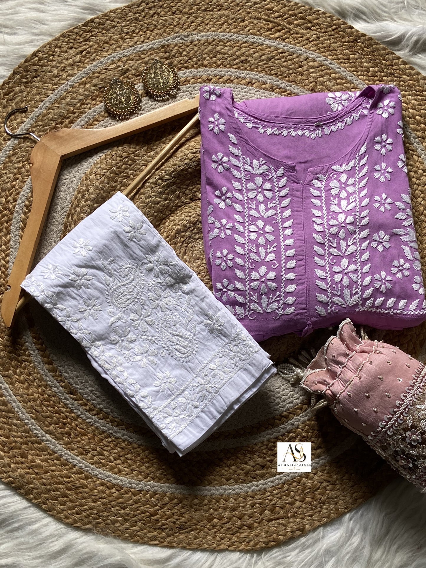 Amina Chikankari Gown With Dori