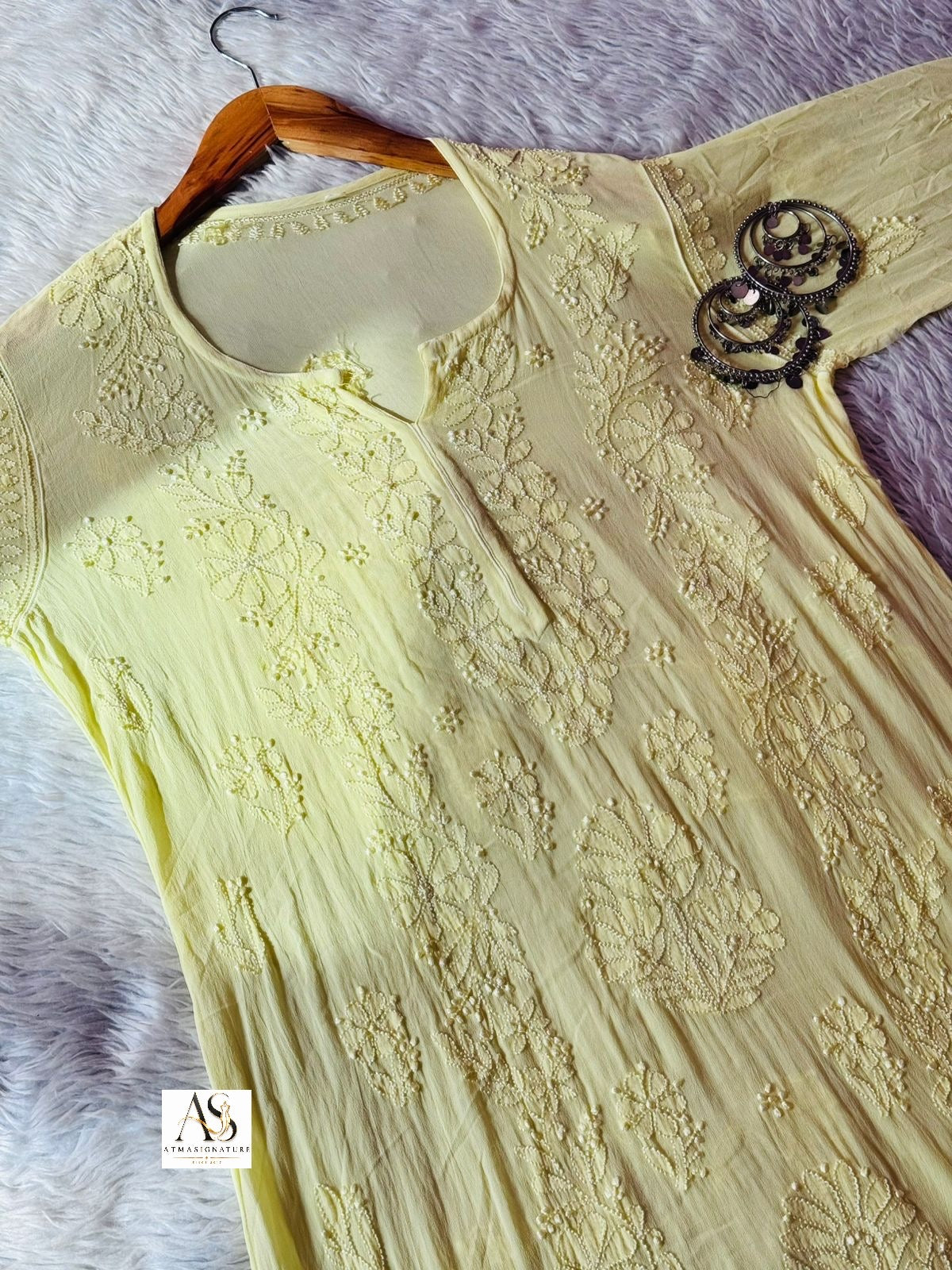 Premium Viscose Georgette Bhakiya Chikankari Kurti