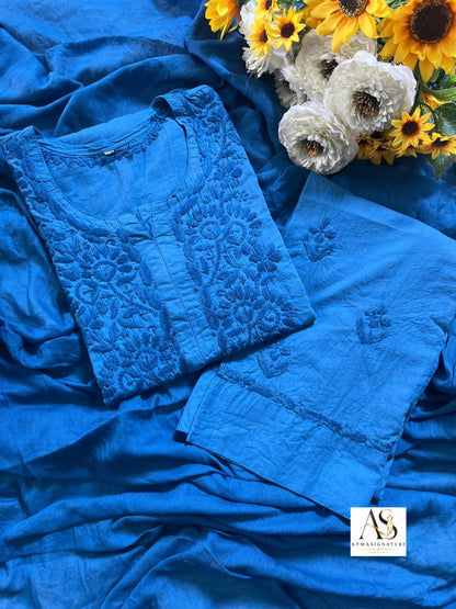 Sahira Soft Cotton Chikankari Short Kurti Suit Set✨