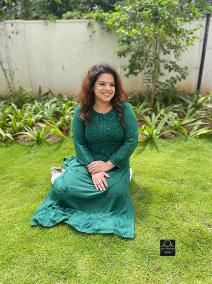 Chikankari & Mukaish handworked kurti