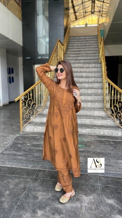 Akriti Chanderi Silk Coord Set