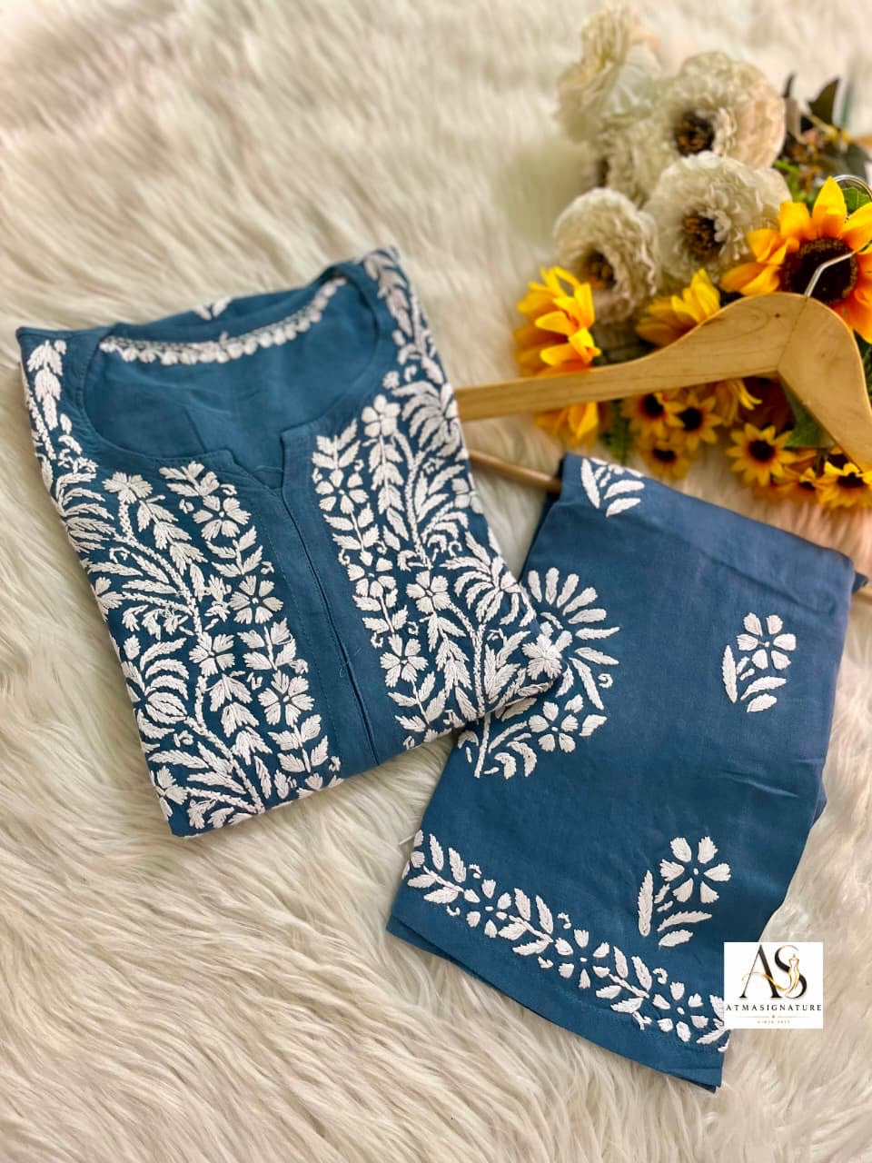 Sana Chikankari Kurti Palazzo Set