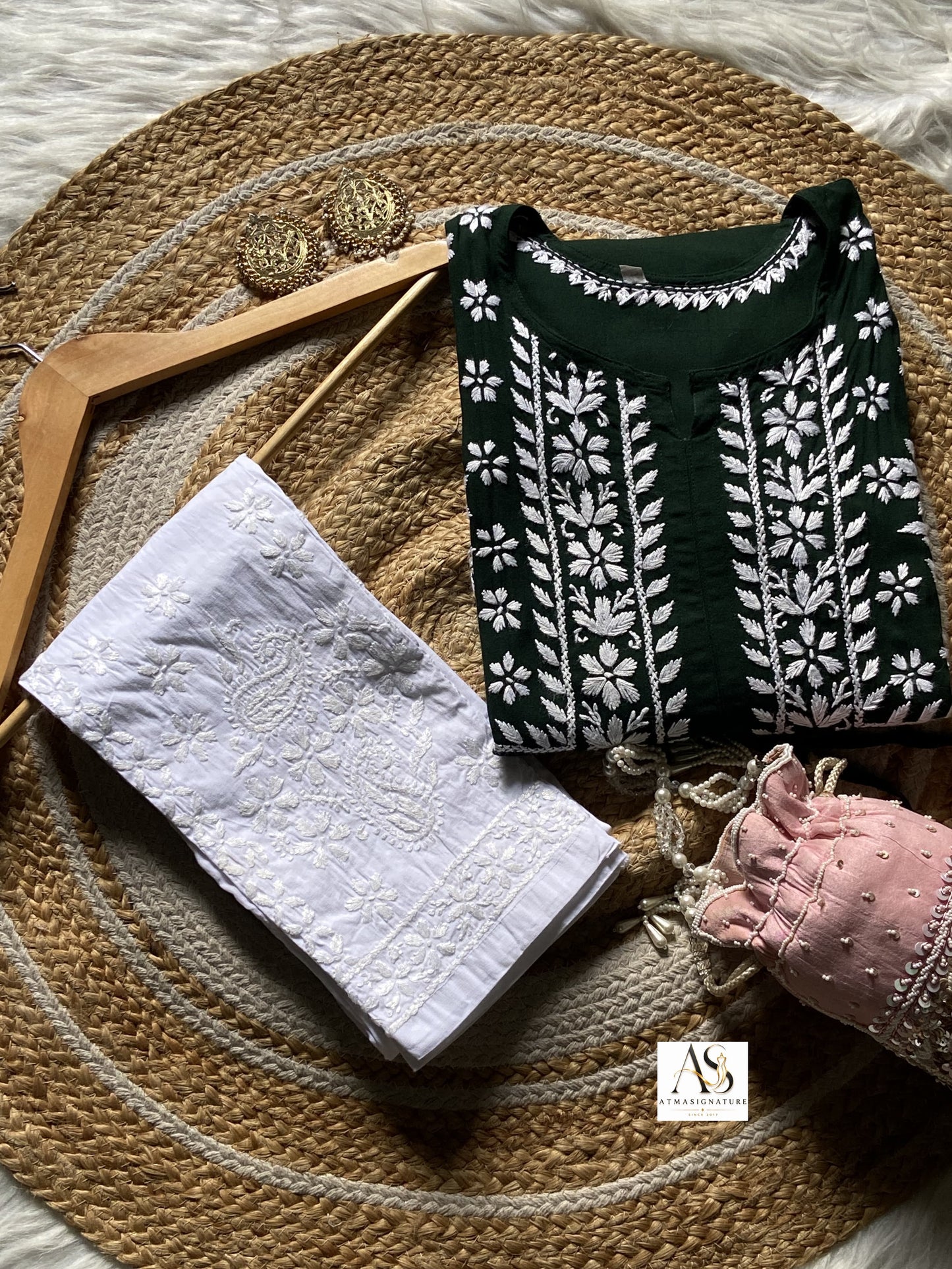 Amina Chikankari Gown With Dori