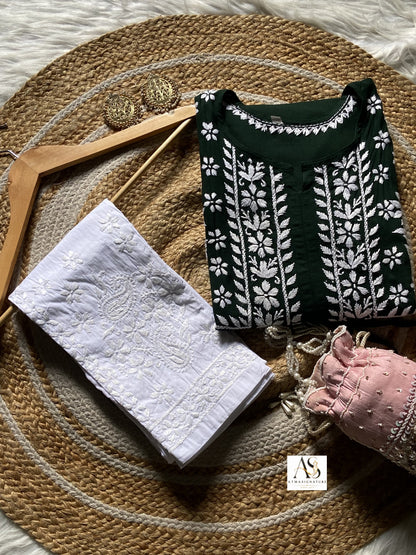 Amina Chikankari Gown With Dori