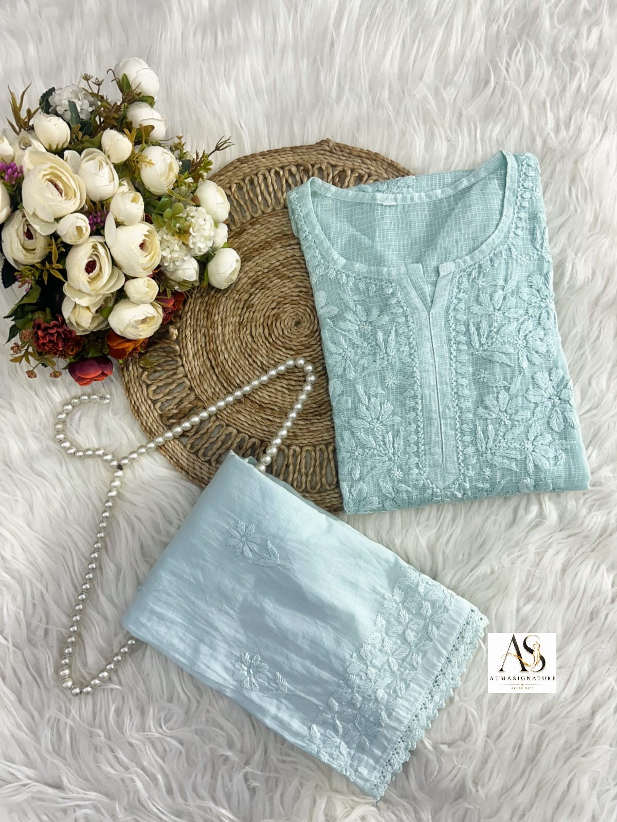 Rumi Kota Doriya Kurti Mul Cotton Palazzo Set