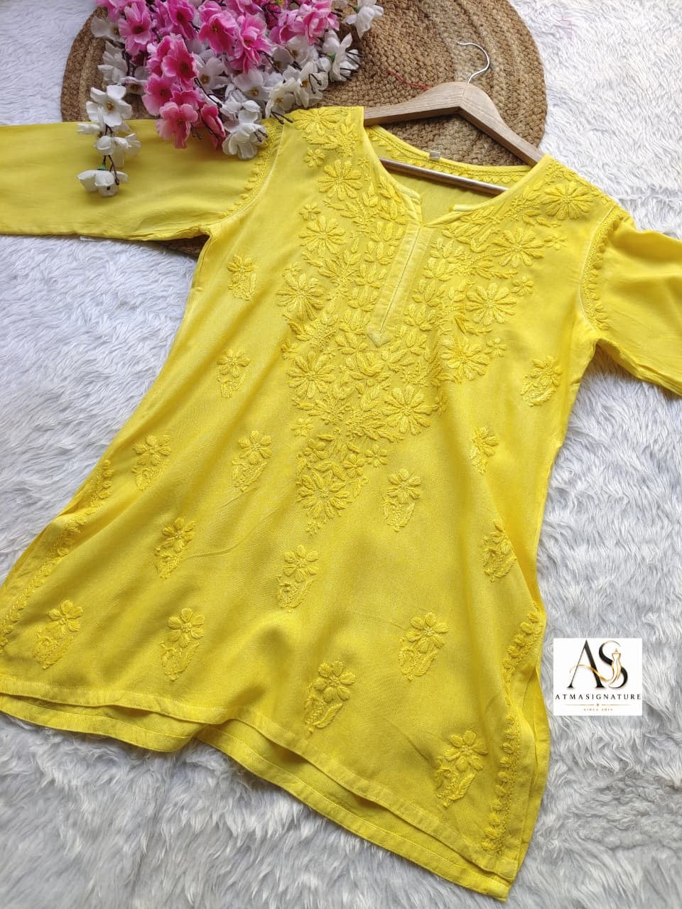 Anya Chikankari Short Top( Buy 2 GET 1 Free)