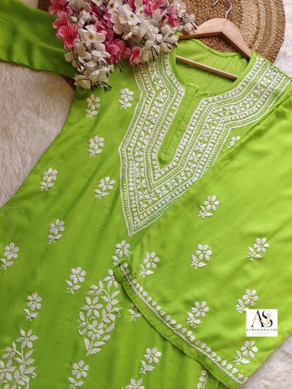 Mahira Chikankari Kurti & Palazzo Set ✨