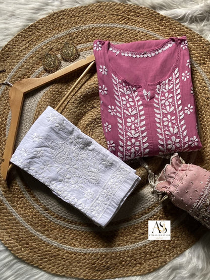 Amina Chikankari Gown With Dori