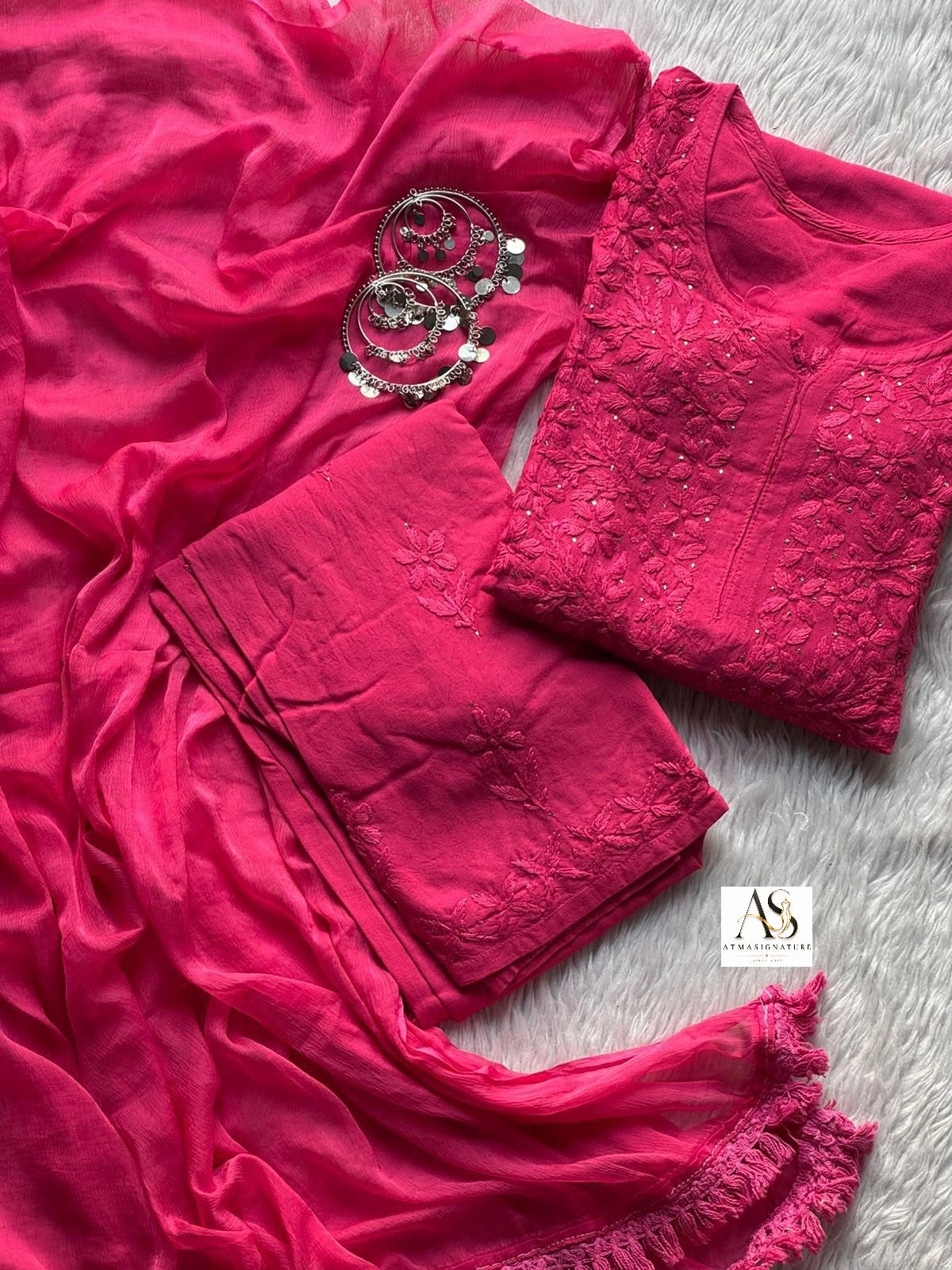 Norah Chikankari & Mukaish Suit Set