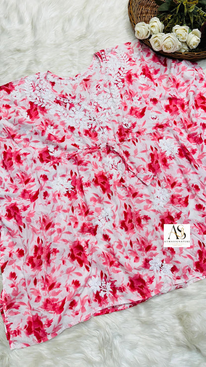 Jahana Chikankari Kaftan