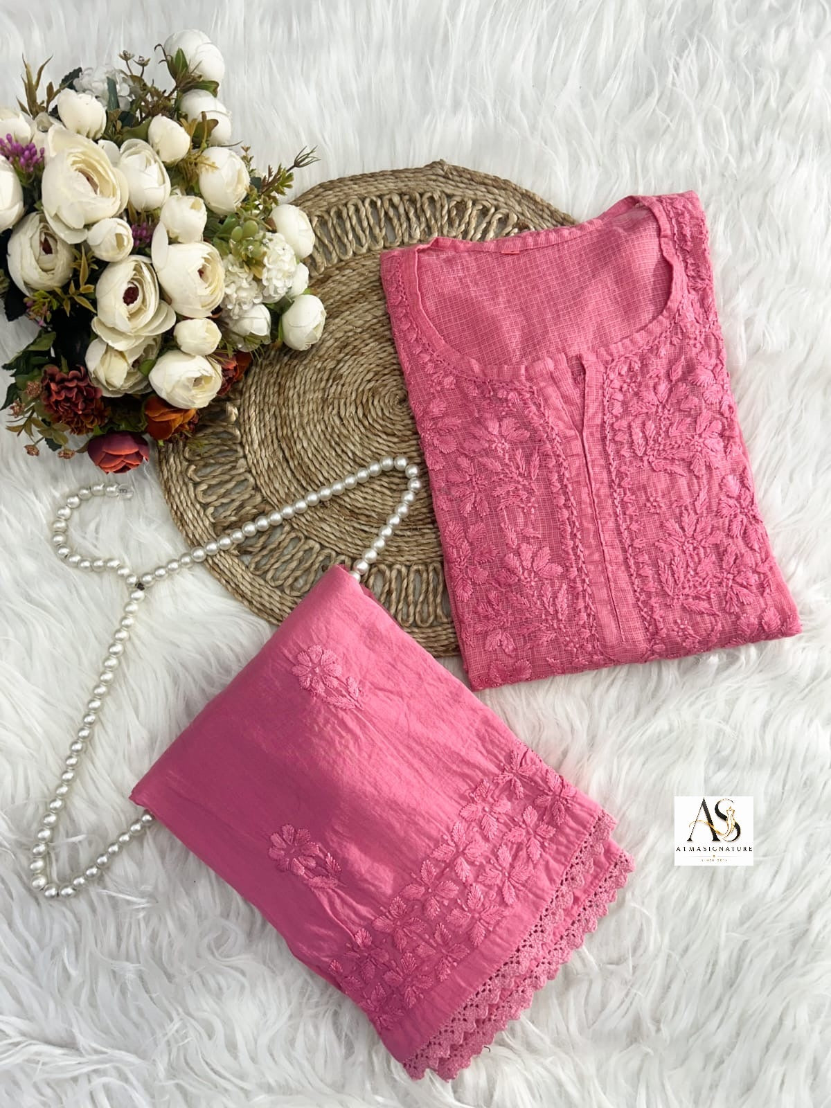 Rumi Kota Doriya Kurti Mul Cotton Palazzo Set