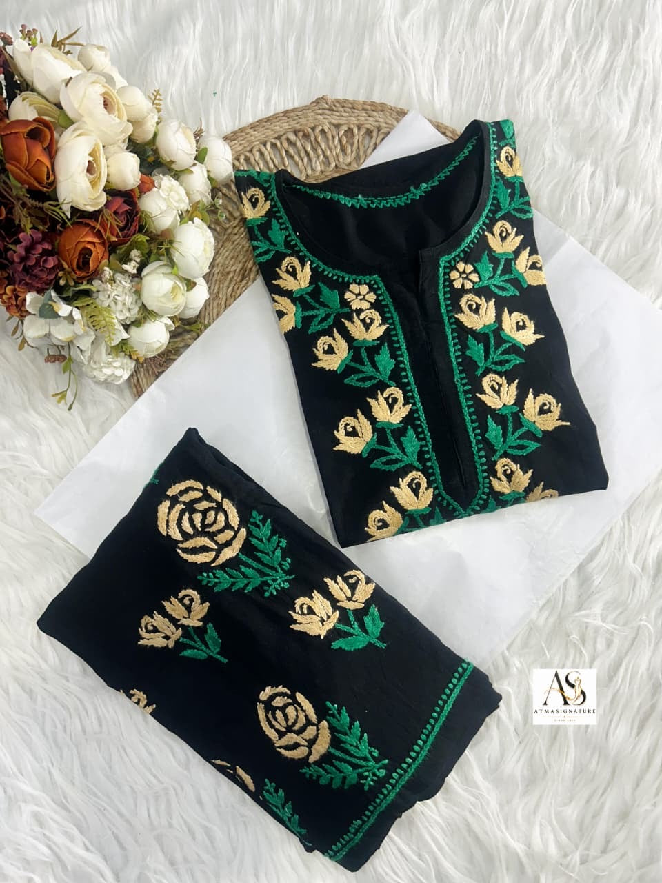 Mumtaz Rayon Chikankari Kurti Palazzo Set