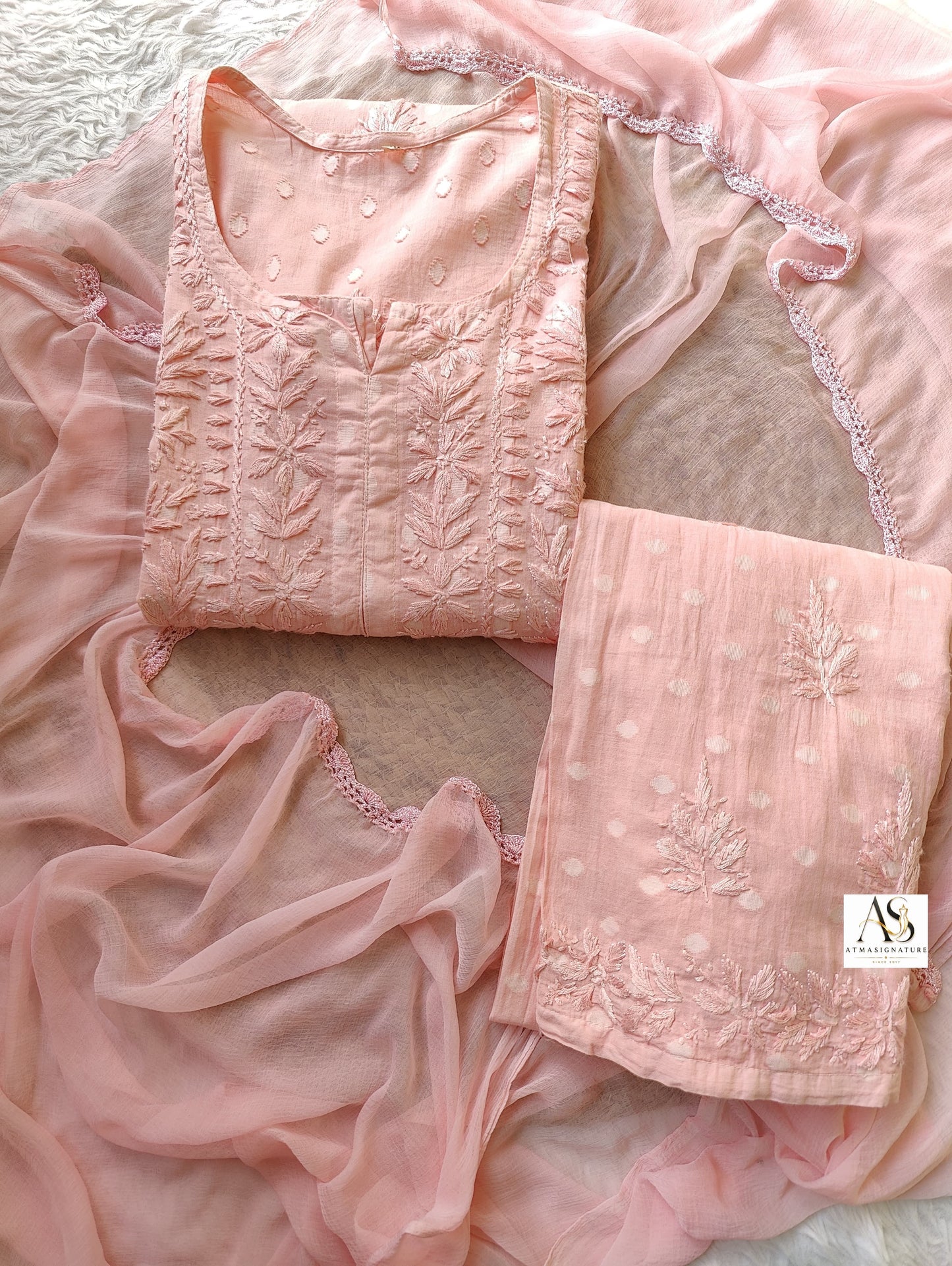 Nila Pastel Chikankari Suit Set