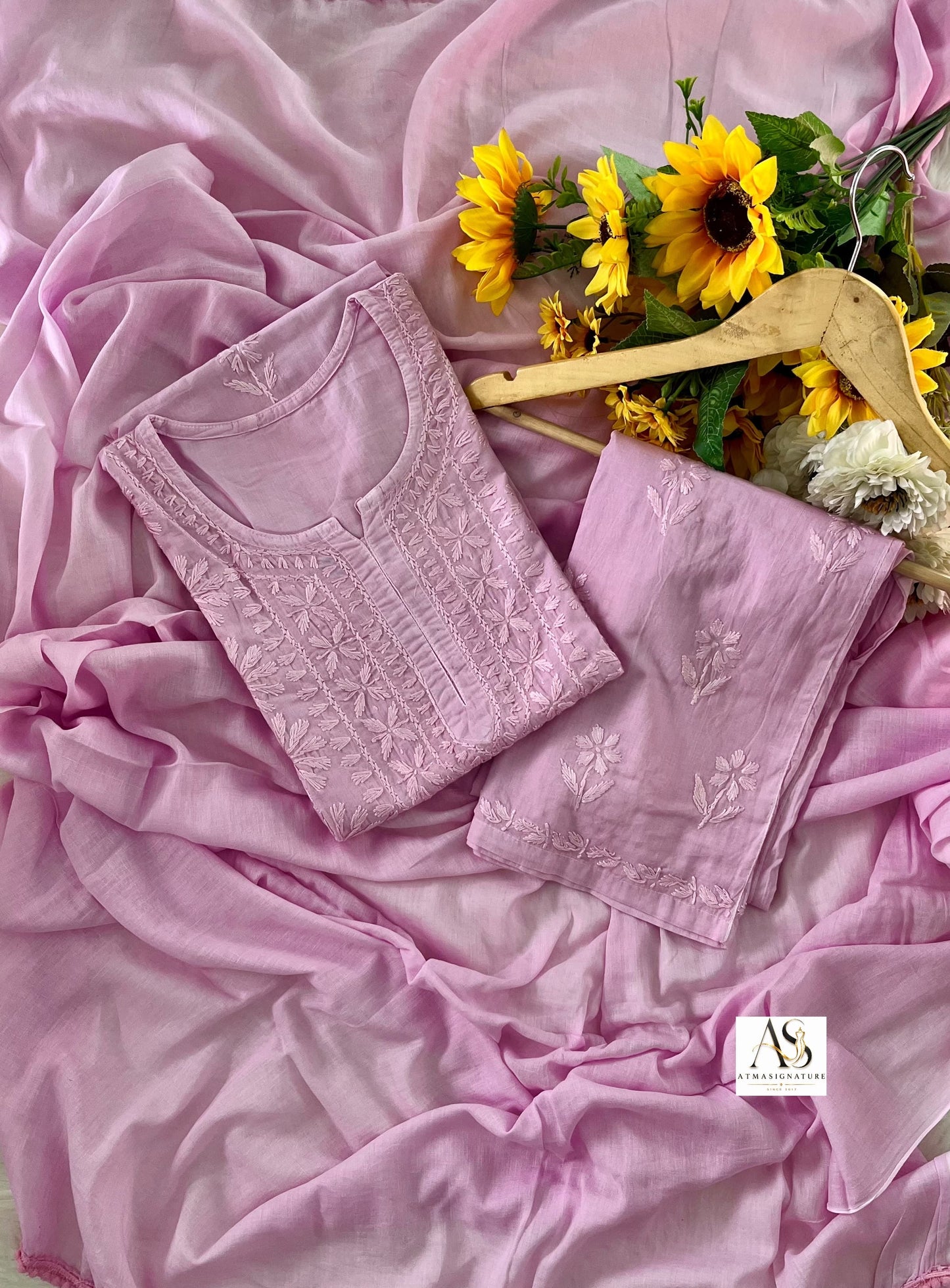 Indira Mal Cotton Chikankari Suit Set