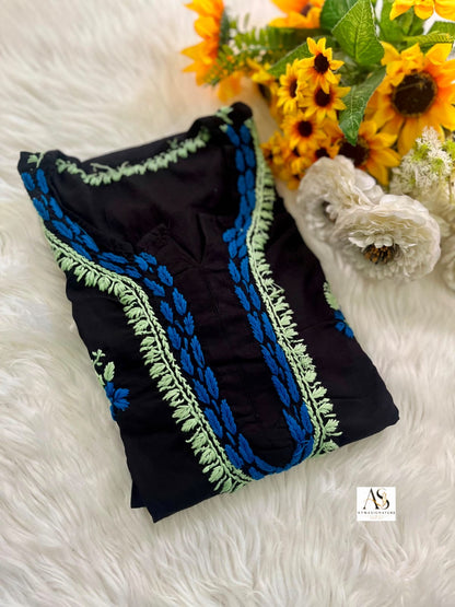 Jasmine Chikankari Multi Thread Kurti