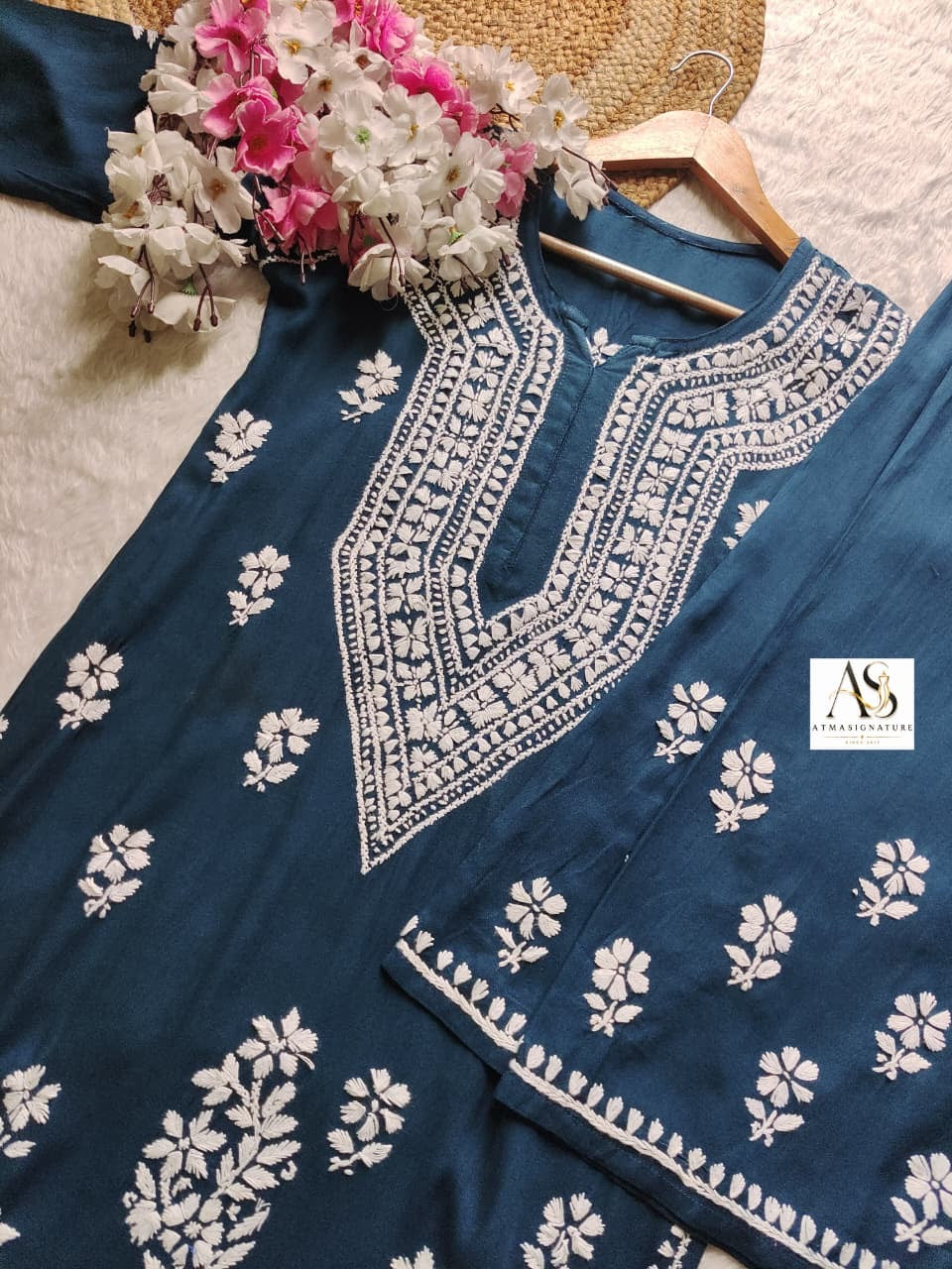 Aanya Chikankari Kurti Palazzo Set