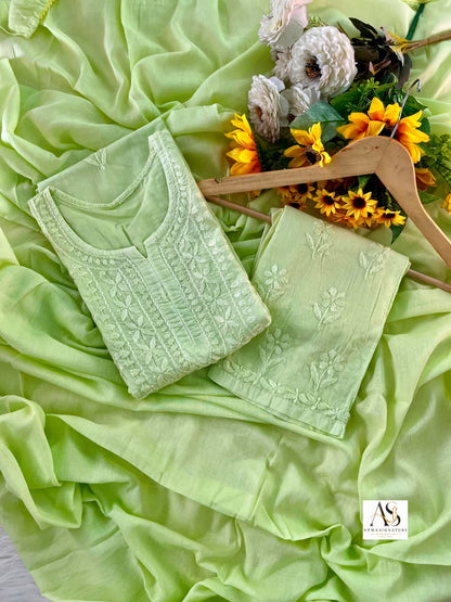 Indira Mal Cotton Chikankari Suit Set