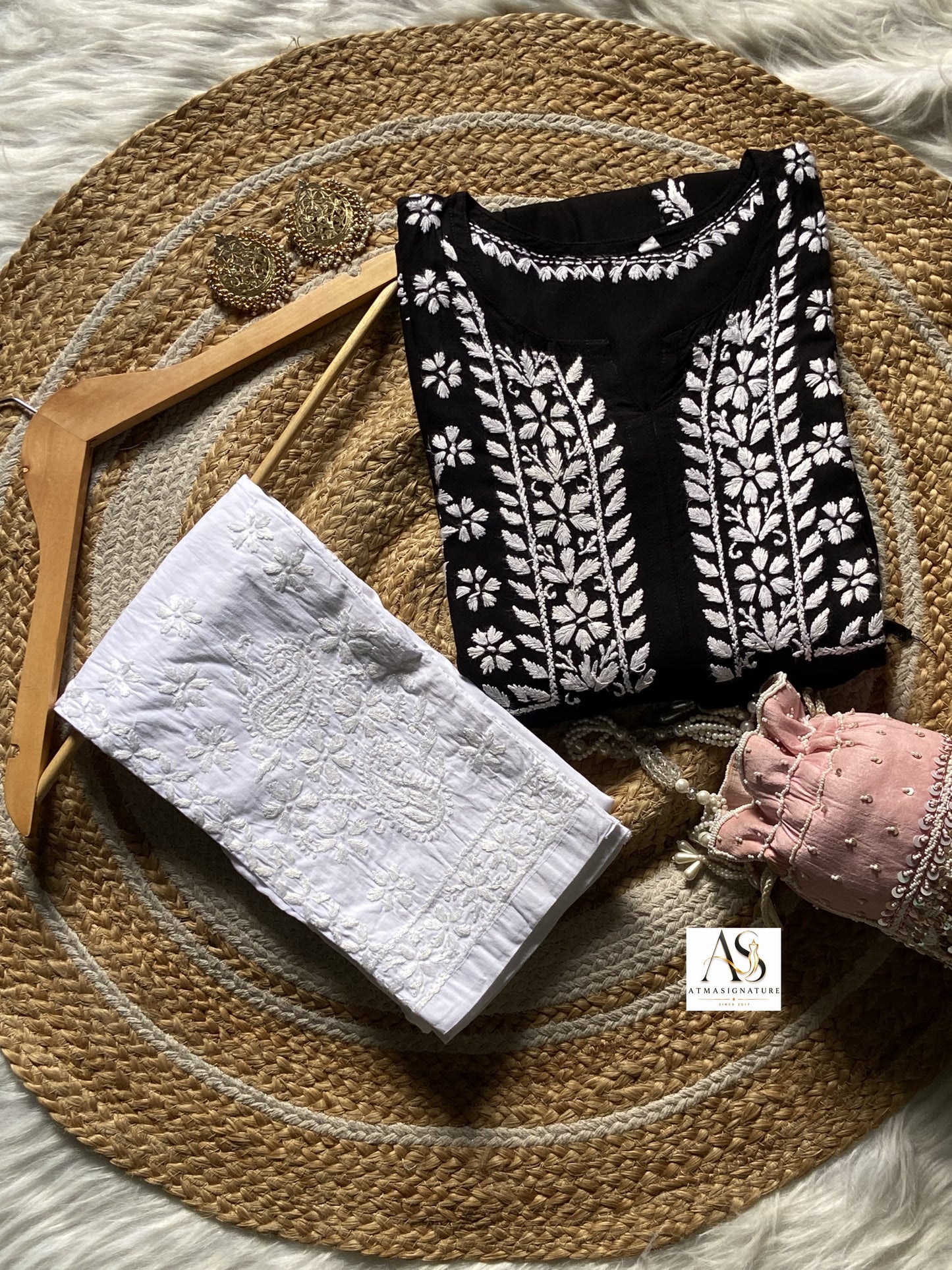Amina Chikankari Gown With Dori