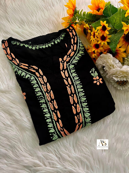 Jasmine Chikankari Multi Thread Kurti