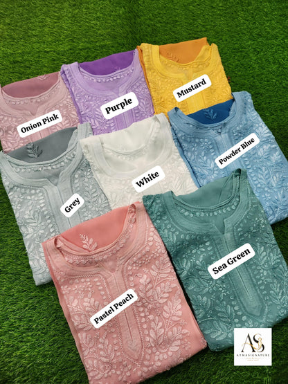 Unbeatable price-viscose georgette kurti with Inner