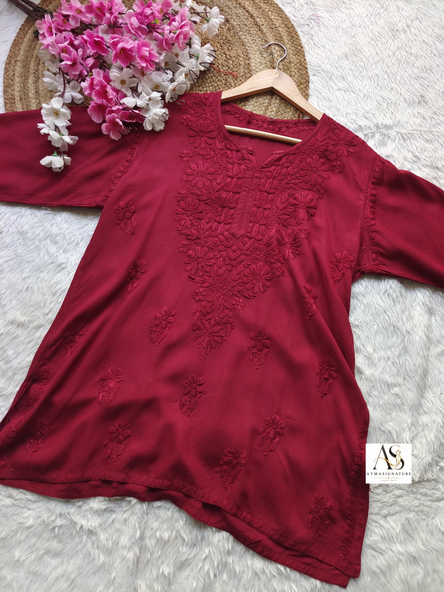 Anya Chikankari Short Top( Buy 2 GET 1 Free)