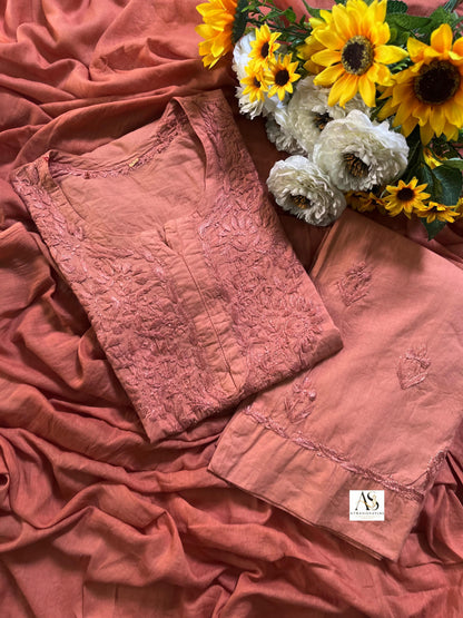 Sahira Soft Cotton Chikankari Short Kurti Suit Set✨