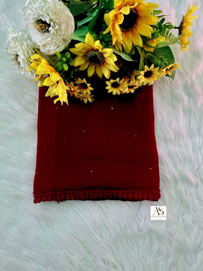 Deep Maroon Chikankari Suit Set❤️