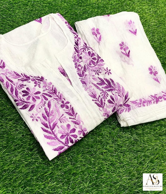 Chanderi kurti palazzo Inner set