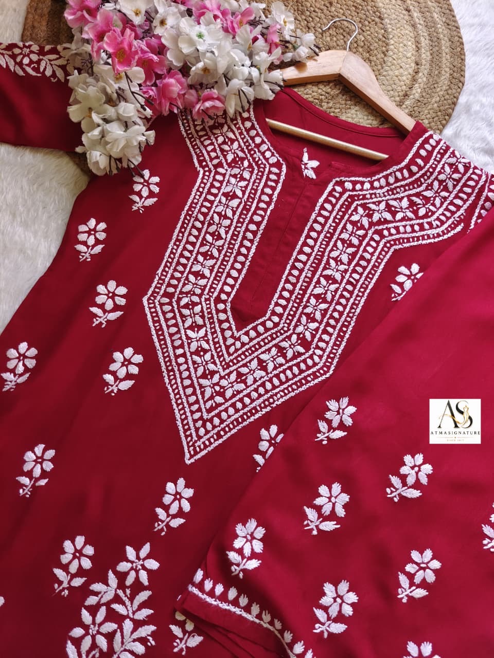 Mahira Chikankari Kurti & Palazzo Set ✨