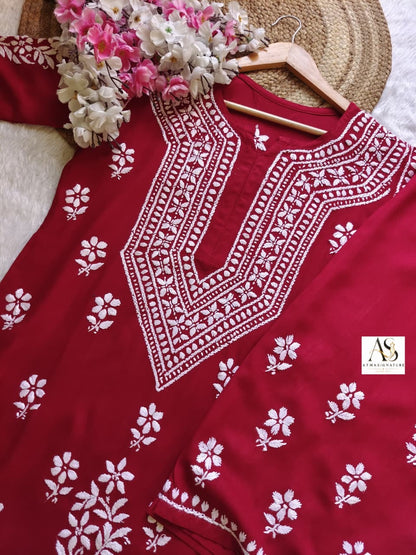 Mahira Chikankari Kurti & Palazzo Set ✨