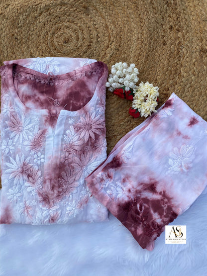 Noor Tye & Dye chikankari Coord Set
