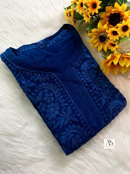 Zuleiha Premium Viscose Georgette Chikankari Kurti