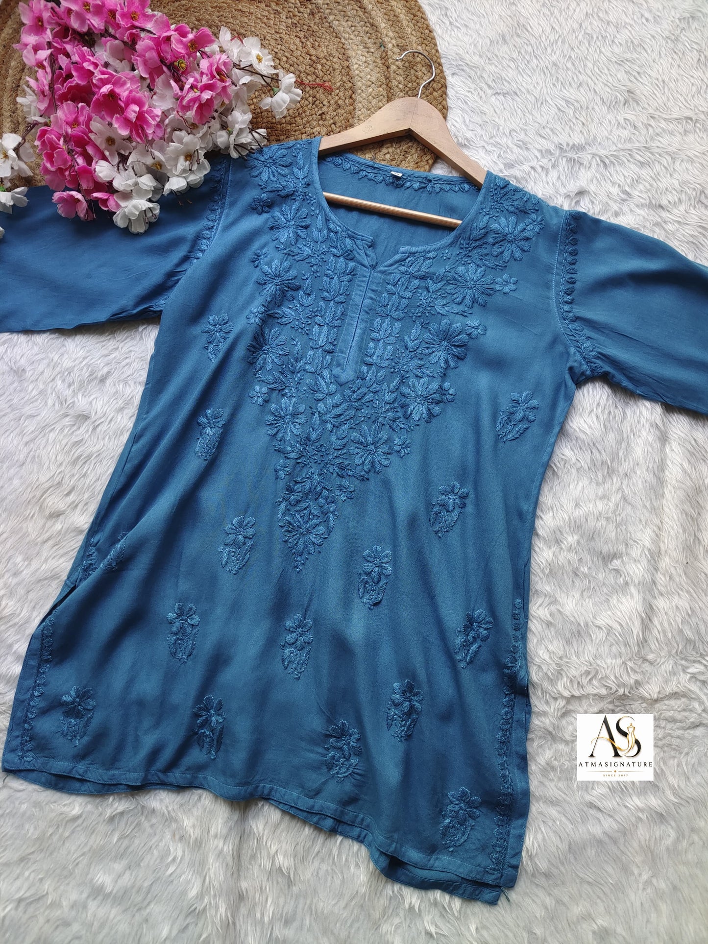 Anya Chikankari Short Top( Buy 2 GET 1 Free)