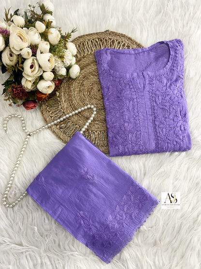 Rumi Kota Doriya Kurti Mul Cotton Palazzo Set