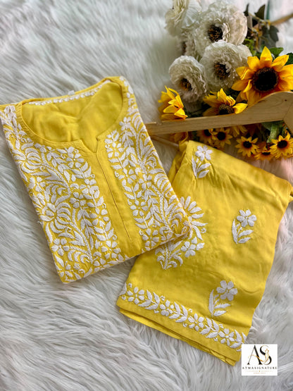 Sana Chikankari Kurti Palazzo Set