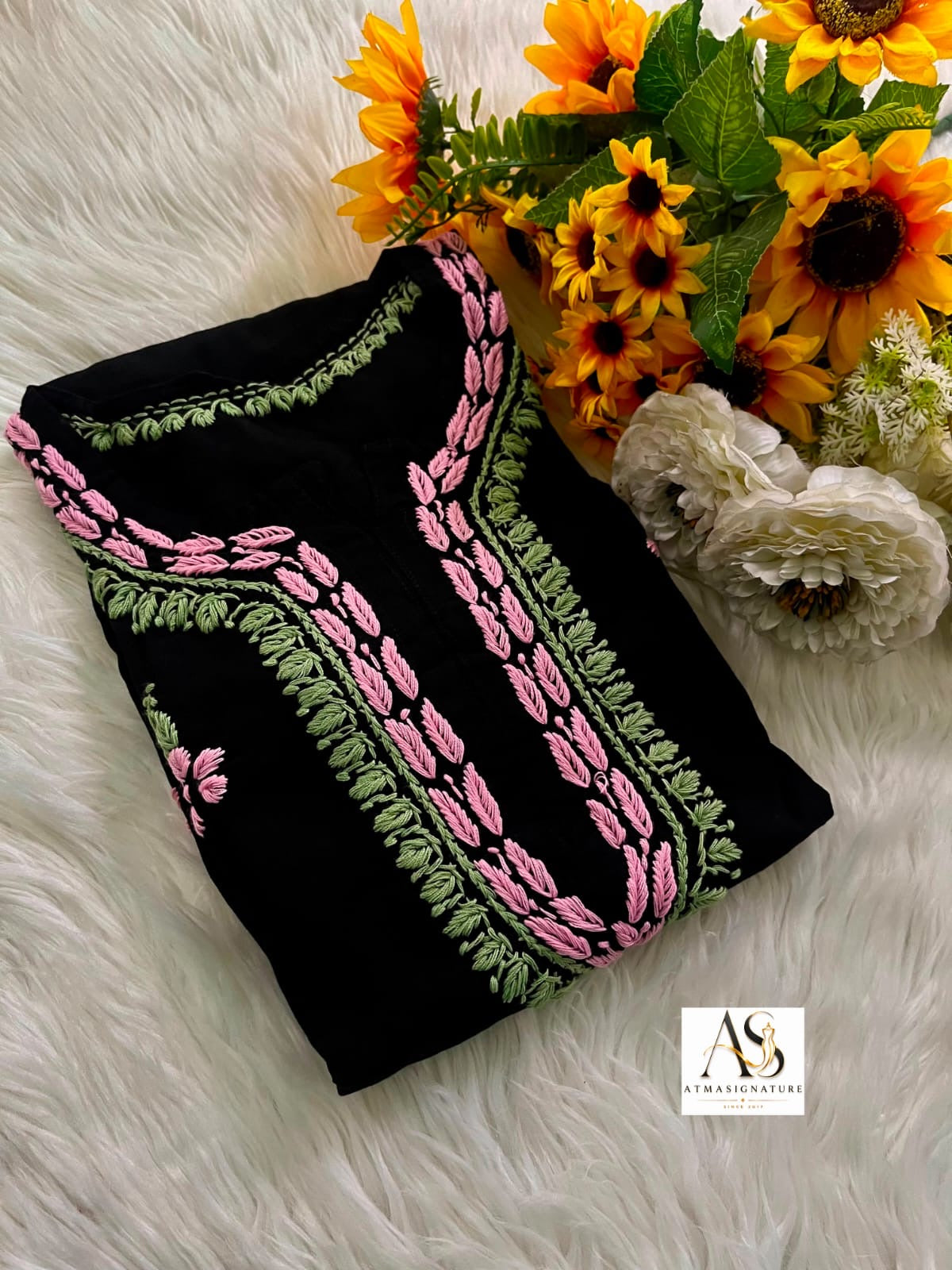 Jasmine Chikankari Multi Thread Kurti