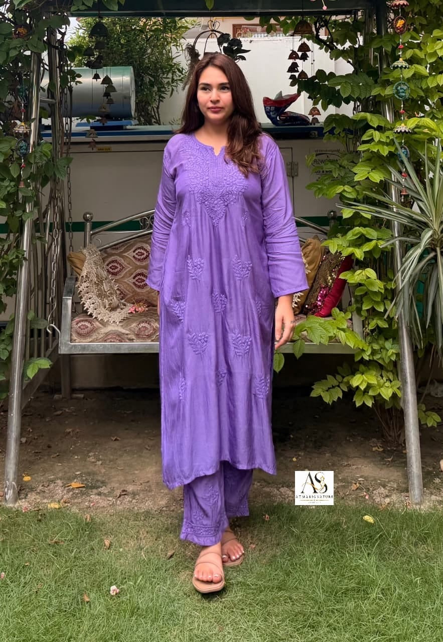 Sitara Muslin Silk Embroidered Coord Set
